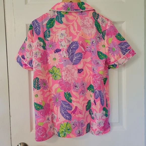 NWT Lilly Pulitzer Teagan Pajama Short Sleeve Top - Picture 4 of 12